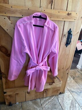 Surgical Spoonies Cozy Tie-Belt Robe in Pink for Women